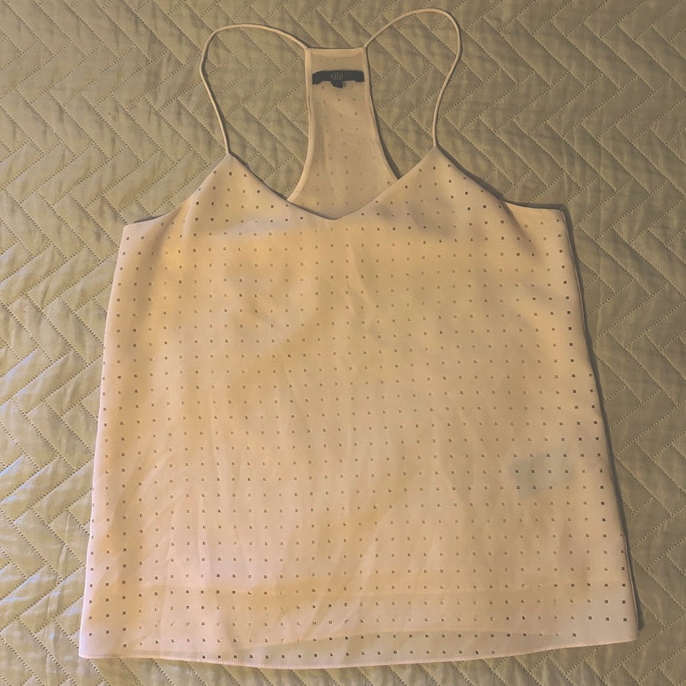 Tibi New York flowy satin racerback tank